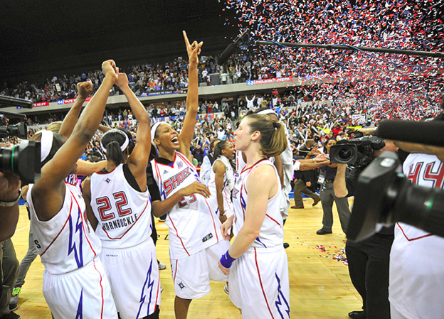 Detroit Shock, champion WNBA pour la 3e fois en six ans (photo: WNBA.com/David Dow/NBAE/Getty Images)