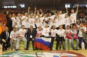 Spartak Moscou, champion d'Europe pour la 4e fois consécutive (photo: FIBA Europe/Ciamilo-Castoria)