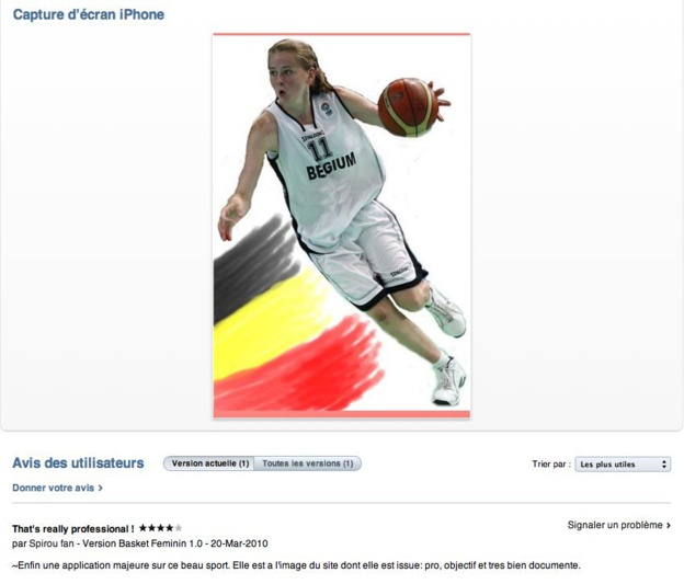 Basketfeminin.com en Application IPhone