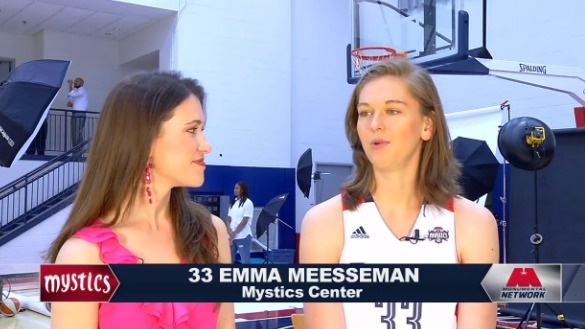 Une première video interview d'Emma Meesseman sous le maillot #33 des Mystics