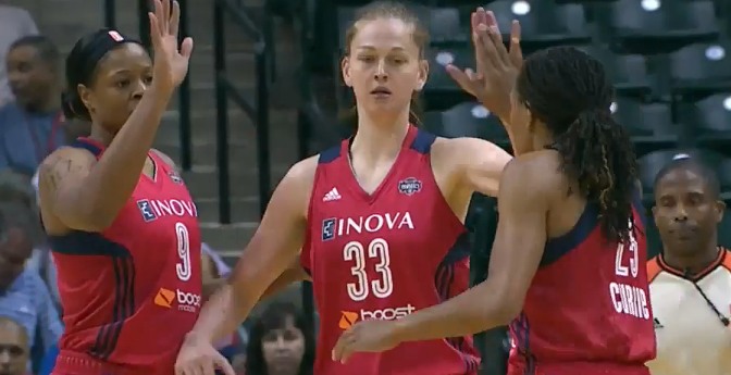 Emma Meesseman en impose avec Washington Mystics, vainqueur à Indiana