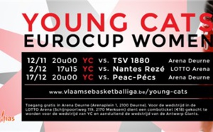 Eurocup FIBA - Les Young Cats à Anvers débuteront le 5 novembre à Nantes